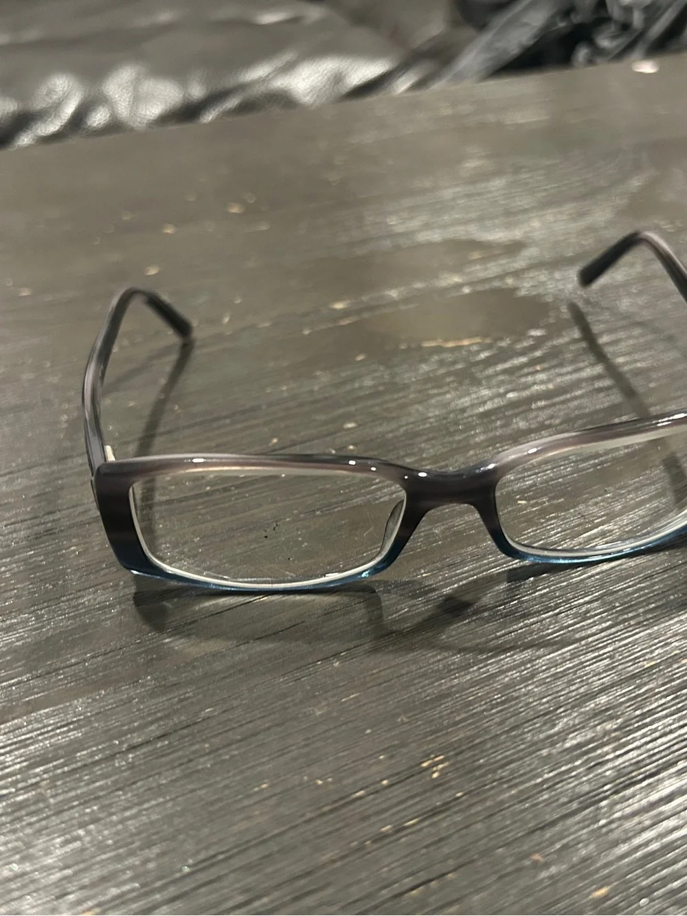 Prada womens Rectangular Glasses - Black and Blue Gradient